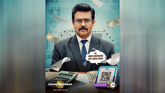 ZEE5-and-Paytm-redefine-engagement-for-Hisaab-Barabar-film-with-Paytm-Pioneered-soundbox-campaign-with-personalized-audio-messages-from-actor-R-Madhavan