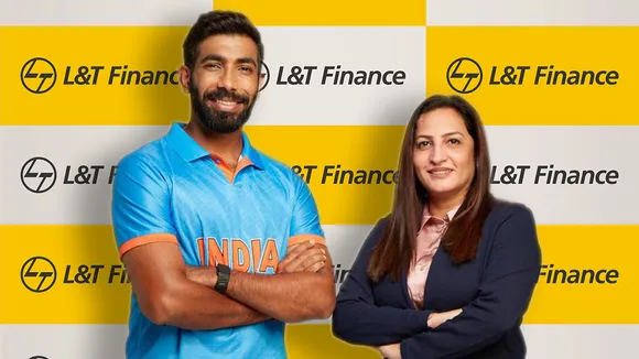 Ms Kavita Jagtiani, Chief Marketing Officer, L&T FInance Ltd with Mr  Jasprit Bumrah