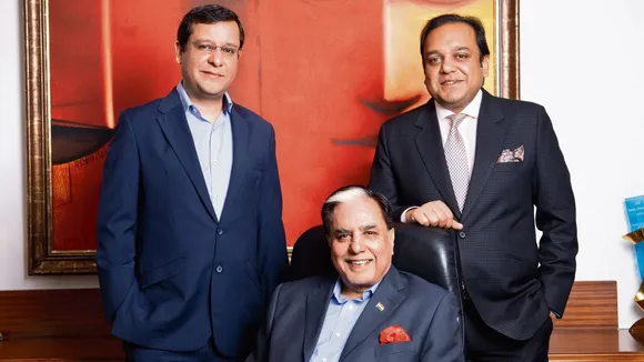 (L-R) A file photo of Amit Goenka, Subhash Chandra and Punit Goenka