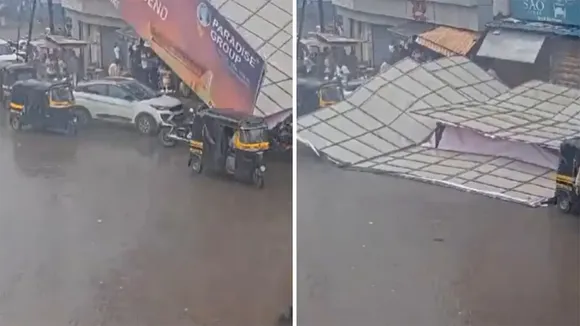 hoarding collapses in Thane 