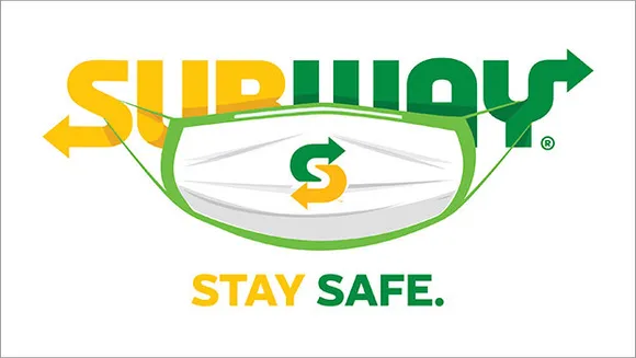 Subway India blends mask with logo to show safety comes first 