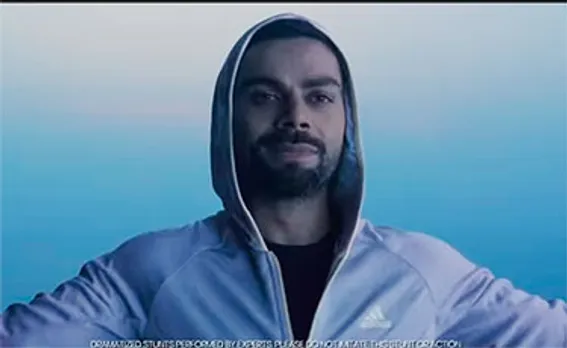 Virat Kohli sprints through a world driven by duality for Adidas