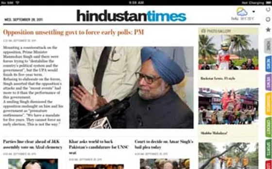 Hindustan Times launches its iPad App