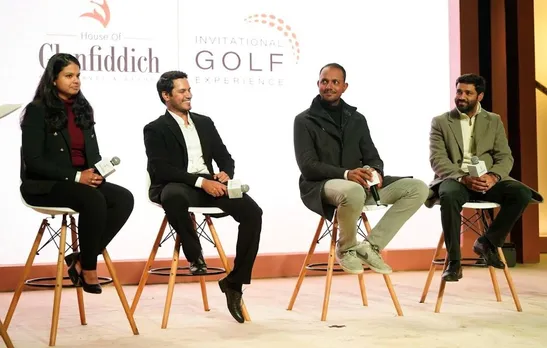 Golf Pro Players, from Left-Right-Vani Kapoor, Veer Ahlawat, Manu Gandas, and Abhinav Lohan
