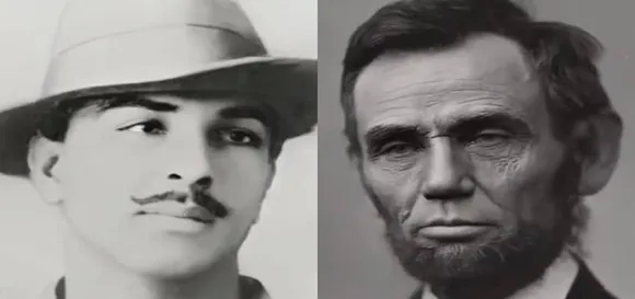 Bhagat Singh and Abraham Lincol Brought Back to Life by AI