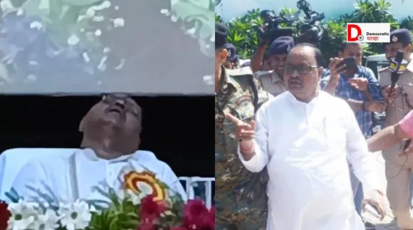 गोपाल मंडल कार्यक्रम के दौरान सोते हुए