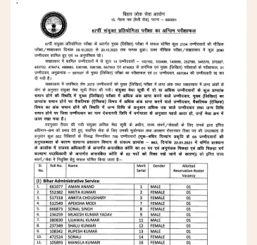 67वीं बीपीएससी रिजल्ट जारी