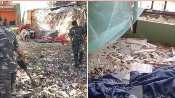 रांची में कूड़े के ढेर में ब्लास्ट