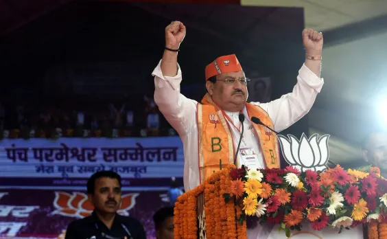 जे पी नड्डा पटना में