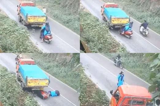 Kerala Woman Scooty Hit By Truck