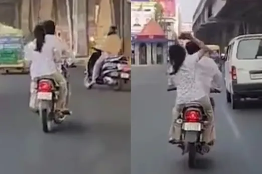 Wife hitting her husband