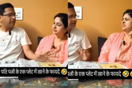 Wife asking husband to serve food