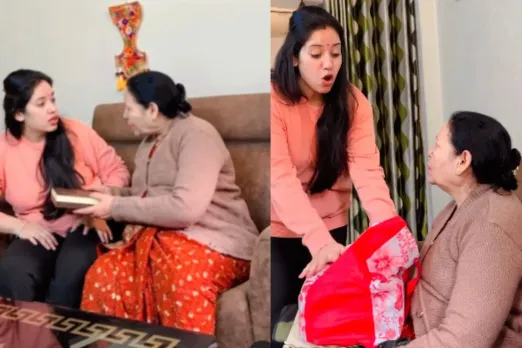Saas playing a trick at Bahu