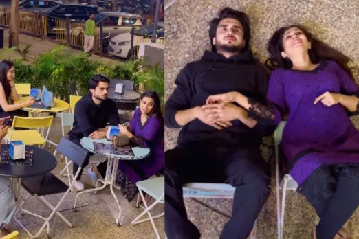 A girl saving her boyfriend from girls