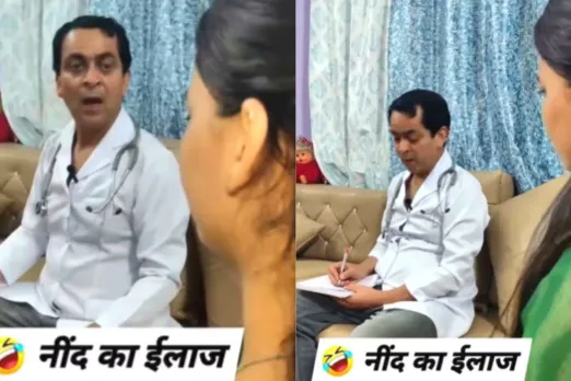 Girl visiting doctor to get treatment for her sleep