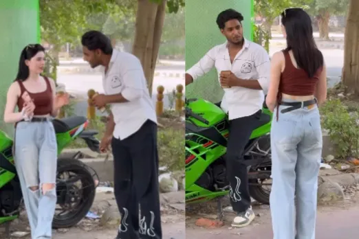 Girl claiming another person's bike to be her boyfriend's bike