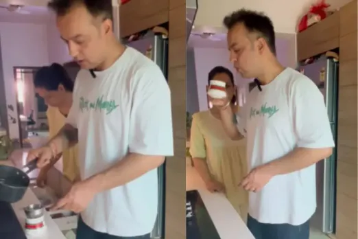 Man preparing tea for himself