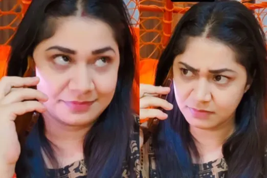 Husband talking to her wife over phone