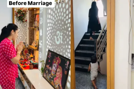 A girl praying to God for Ladka