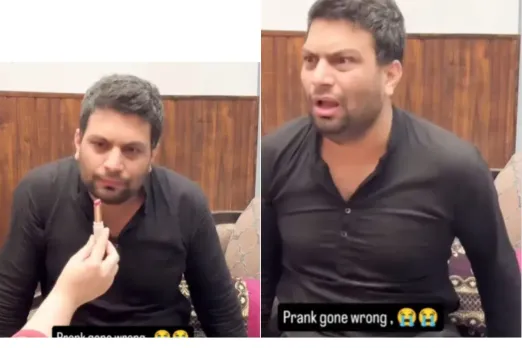 Wife plays prank on husband