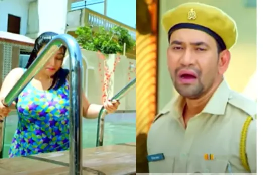 Dinesh Lal Yadav  with Amrapali Dubey