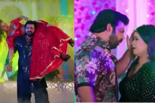 Pawan Singh dancing with Dimpal Singh