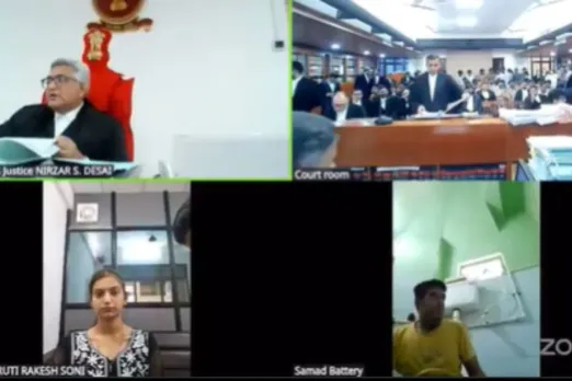 Man attends court proceedings virtually while seated on a toilet