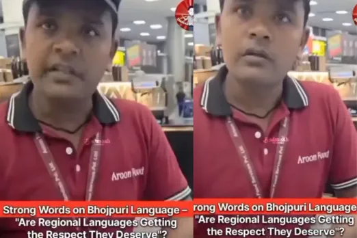 Language row between a customer and shopkeeper
