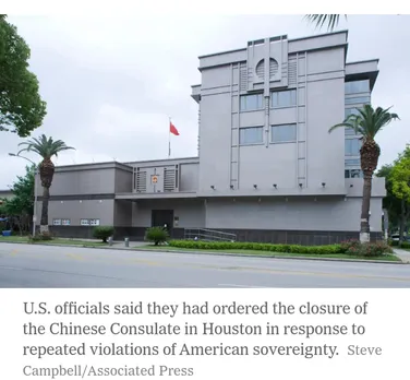 US instructed China to shut consulate in Houston