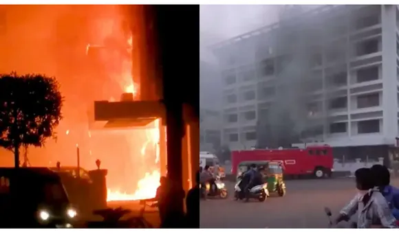 Fire broke out in a hotel used as COVID-19 facility in Andhra pradesh