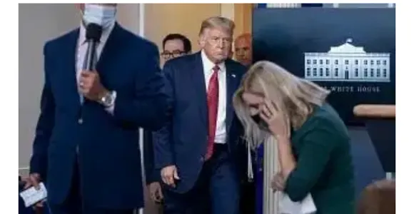 Secret Service escorts Trump from press briefing after shooting outside White House