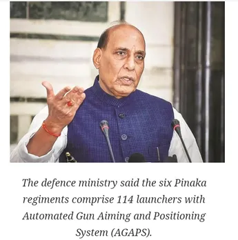 Defence Minister Rajnath Singh signs Rs 2,580-crore deal to procure Pinaka rocket launchers