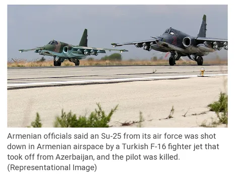 Armenia claims its fighter jet 'shot down by Turkish F-16