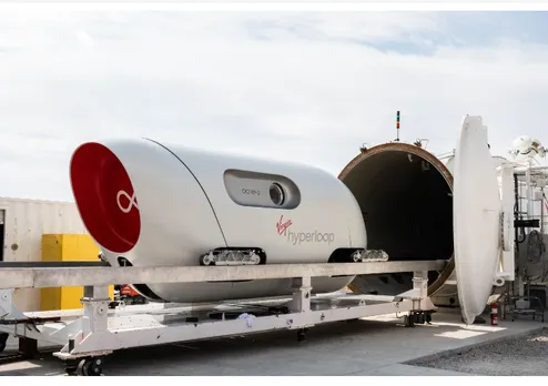 Hyperloop pod carries two humans through a tube at over 160 kmph for the first time ever