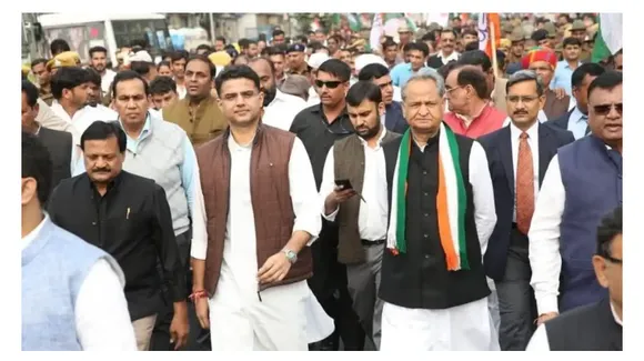 Farmers Protest updates: Gehlot-Pilot together at public protest meet