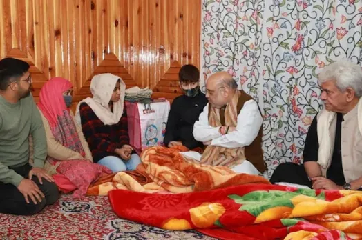 Amit Shah meets kin of J&K policeman shot dead by militant