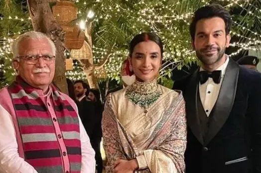 Rajkummar Rao-Patralekhaa reception attended by Haryana CM Manohar Lal Khattar