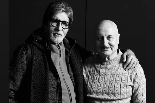 Anupam Kher welcomes 'legend' Amitabh Bachchan on 'Oonchai' sets