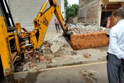 UP hospital bulldozer
