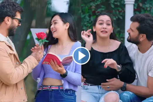 Khesari Lal and Sapna Chauhan