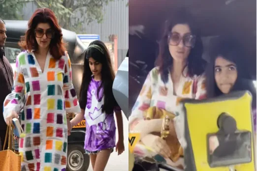 Twinkle Khanna takes auto ride with daughter