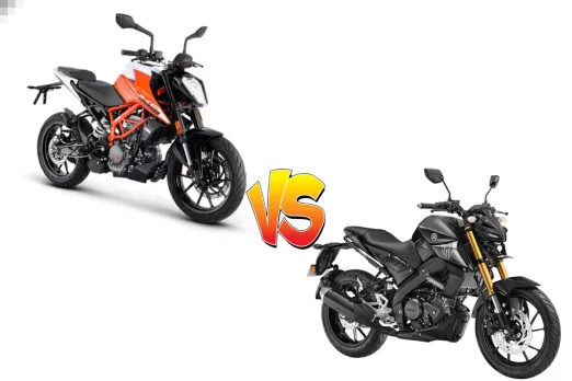 KTM Duke 125 vs Yamaha MT 15 V2