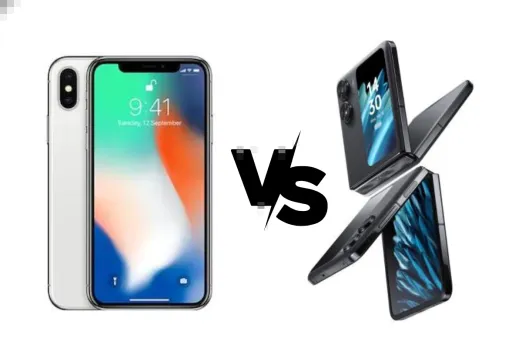 iPhone X vs OPPO Find N2 Flip