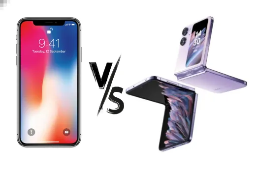 iPhone XS vs OPPO Find N2 Flip