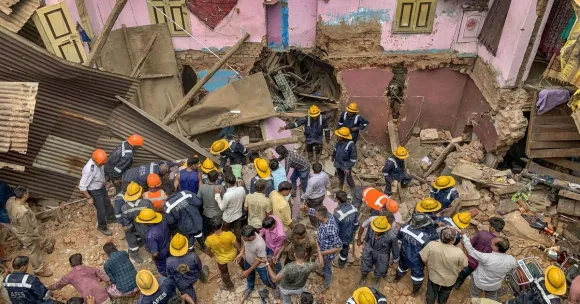 Building collapses in Ahmedabad