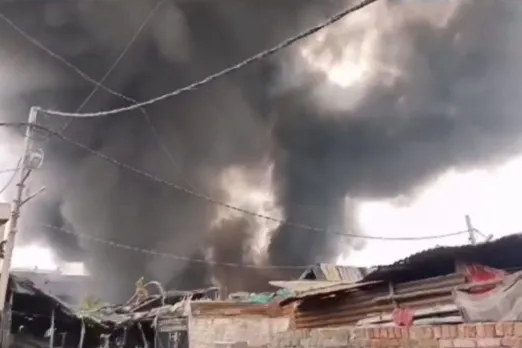 Massive fire