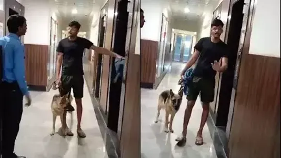 Greater Noida News: Dog Walker asks boy leave society lift if scared, Video Goes viral on Social Media