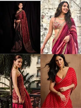Karva Chauth 2023: Best Bollywood Actress-Inspired Red Festive Looks to Try This Season