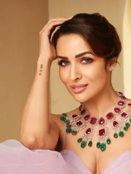 Malaika Arora Flaunts Diamond Necklace in Pink Barbie Outfit