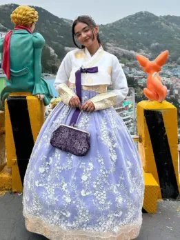 Anushka Sen looks Gorgeous in Korean Traditional Hanbok Dress